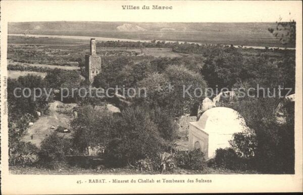Rabat Marokko Minaret Chellah Tombeaux Sultans
