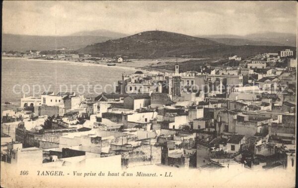 Tanger Tangier Tangiers Vue prise du haut Minaret