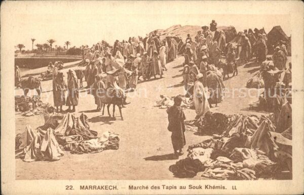 Marrakech Marrakesch Marche des Tapis au Souk Khemis
