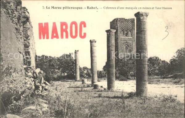 Rabat Marokko Colonnes mosquee ruines Tour Hassan