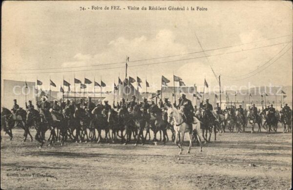Fes Fez Maroc Visite da Resident General la Foire