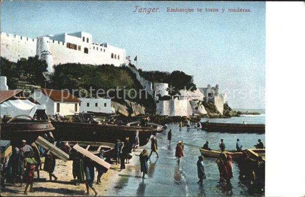 Tanger Tangier Tangiers Embarque toros maderas