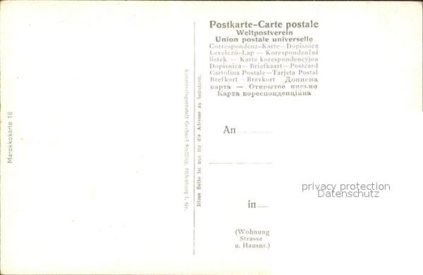 Tanger Tangier Tangiers von Westen Künstlerkarte 16 B. Richter – Bild 2
