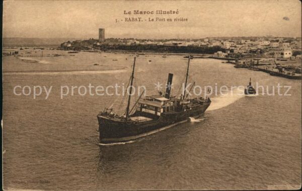 Rabat Marokko Le Port riviere Dampfer