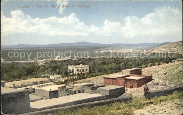 Damas Damaskus Syria Vue du Mezzé prise de Salhieh