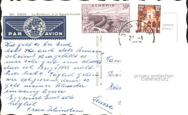 Oran Algerie La Residence et le Square Lyaute – Bild 2