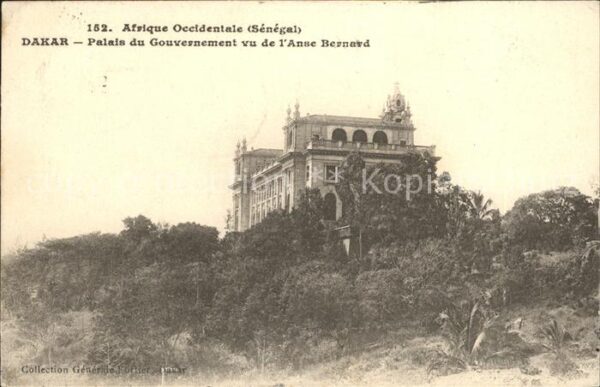 Dakar Palais du Gouvernement vu de l'Anse Ber