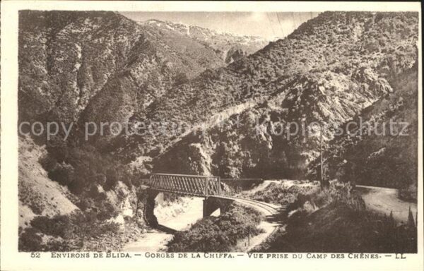 Blida Algerien Gorges de la Chifa Vue prise du Camp de