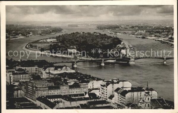 Budapest Blick auf die Margaretheninsel