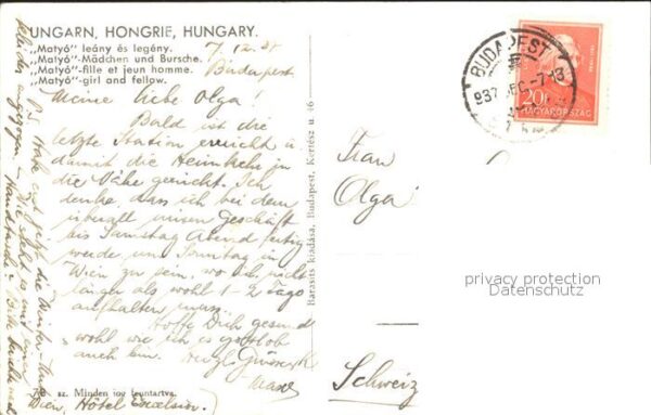 Ungarn Mädchen und Bursche in Landestracht – Bild 2