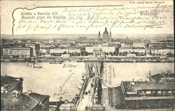 Budapest Kettenbrücke Basilika Panorama