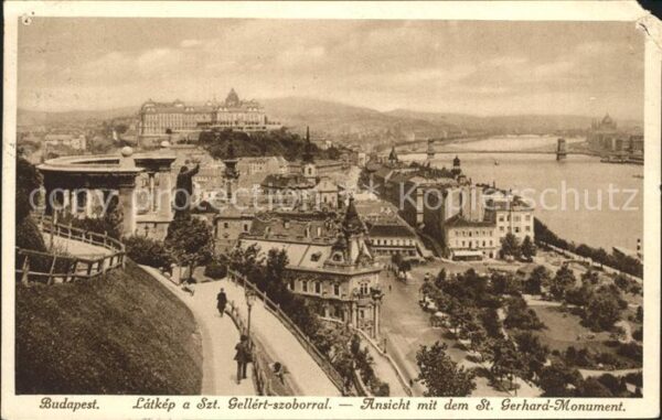 Budapest Panorama mit St Gerhard Monument