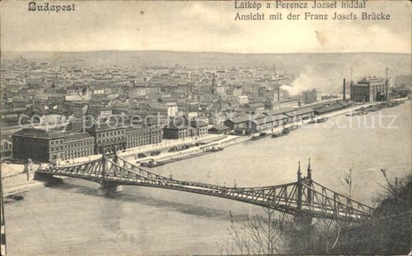 Budapest Panorama mit Franz Josefs Brücke