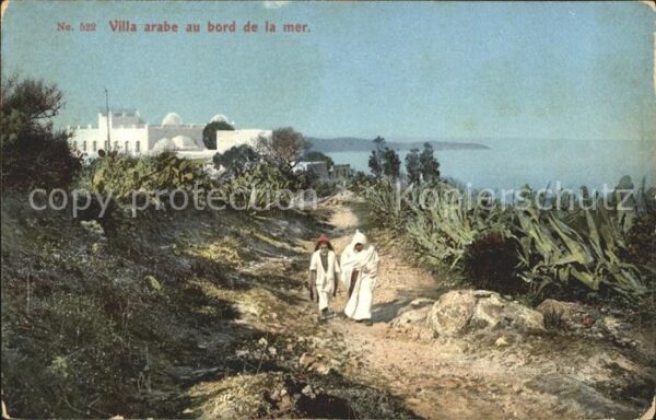 Arabien Araber Volksleben Typen Villa arabe au bord de la mer