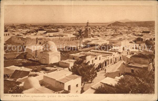 Tunis Vue generale Casbah
