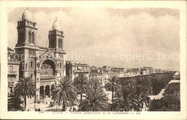 Tunis Avenue Jules-Ferry Cathedrale