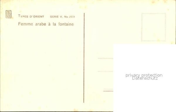 Araber Arabien Volksleben Typen Femme arabe a la fontaine – Bild 2