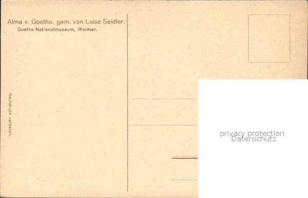 Goethe Johann Wolfgang von Alma von Goethe Luise Seidler – Bild 2