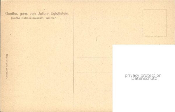 Goethe Johann Wolfgang von Künstlerkarte Julie von Egloffstein – Bild 2