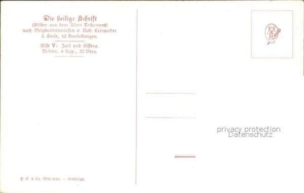 Leinweber R. Die heilige Schrift Bild V Jael und Sis – Bild 2