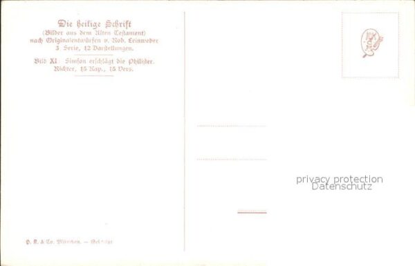 Leinweber R. Die heilige Schrift Bild XI Simson Phil – Bild 2