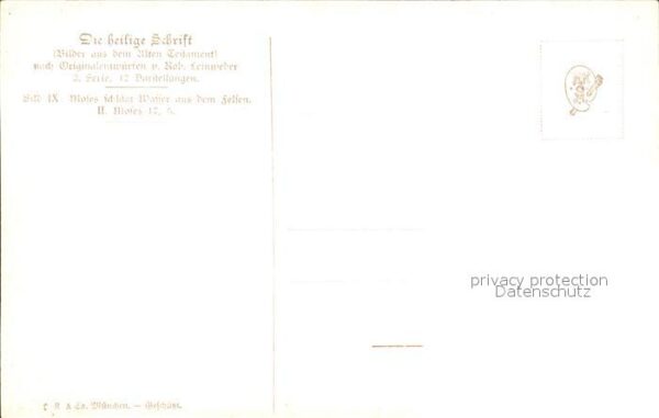 Leinweber R. Die heilige Schrift Bild IX Moses Wasse – Bild 2