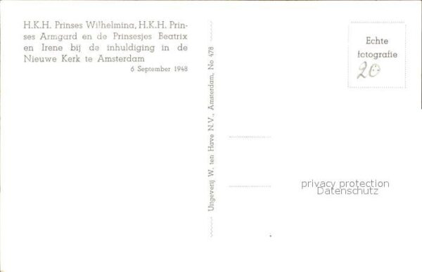 Adel Niederlande Wilhelmina Armgard Prinzessinen Beatrix – Bild 2