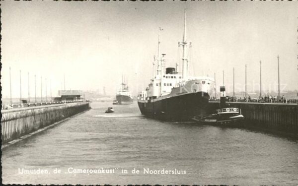 Dampfer Oceanliner Ijmuiden Camerounkust Noordersluis