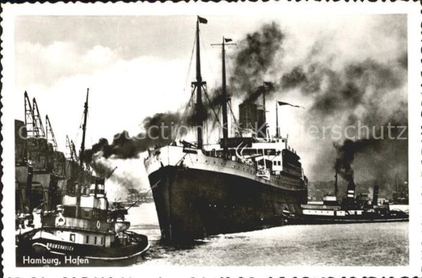 Dampfer Oceanliner Hamburg Hafen