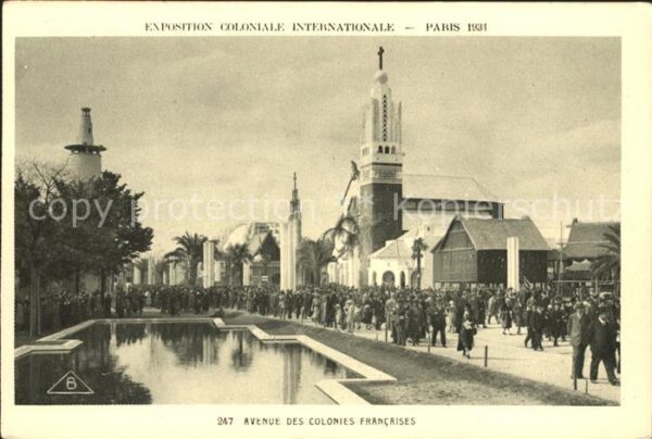 Exposition Coloniale Internationale Pari Avenue des Colonies Francaises