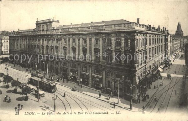 Strassenbahn Lyon Palais des Arts Rue Paul Chenavard
