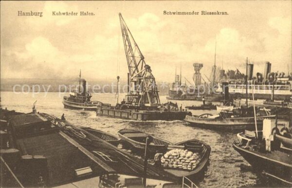 Hafenanlagen Hamburg Kuhwärder Hafen Schwimmender Ri