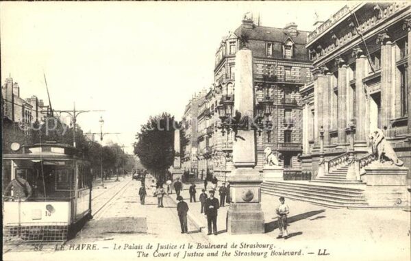 Strassenbahn Le Havre Palais de Justice Boulevard de