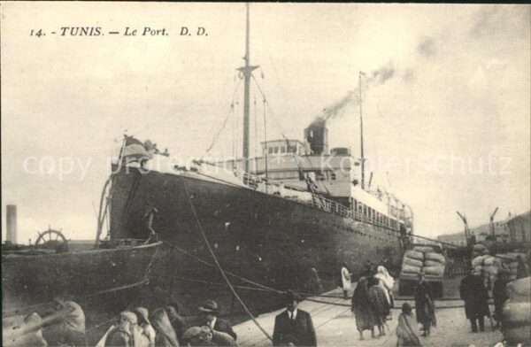 Dampfer Oceanliner Tunis Port Hafen