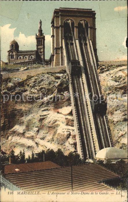 Zahnradbahn Marseille Ascenseur Notre-Dame de la Ga