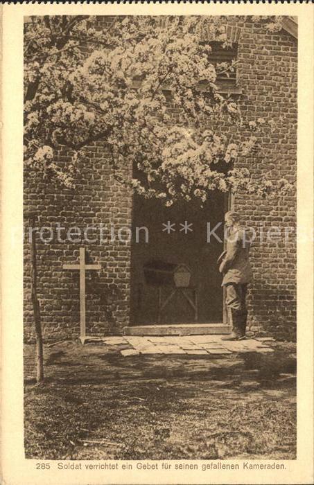 Militaria Tod Soldat Gebet Gefallener Kamerad