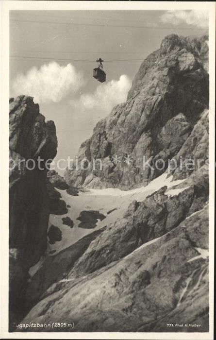 Foto Huber H. Nr. 771 Zugspitzbahn Seilbahn