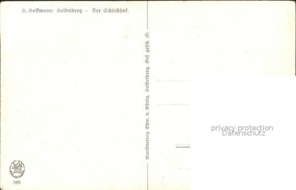 Hoffmann Heinrich Heidelberg Schlosshof Nr. 599 – Bild 2