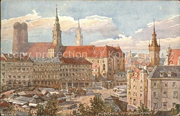 Wagner Richard Kuenstler München Victualien-Markt Nr. 15