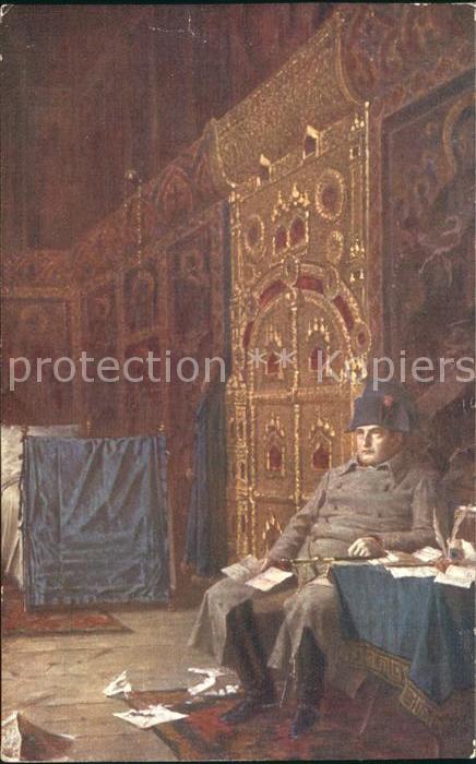 Napoleon Bonaparte Künstlerkarte Verechtschaguine Auf der