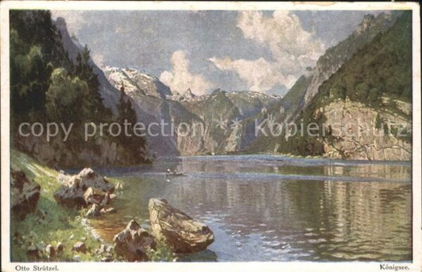 Kuenstlerkarte Otto Strützel Königsee Nr. 801
