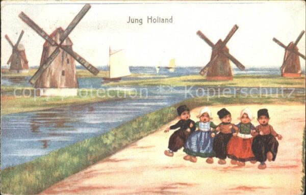 Trachten Holland Kinder Windmühlen Segelboot