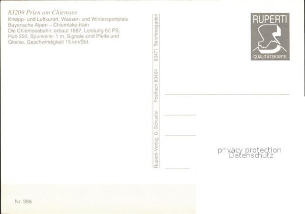 Eisenbahn Chiemseebahn Prien Kampenwand – Bild 2