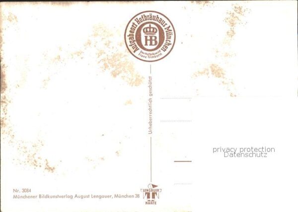Hofbraeuhaus Muenchen Bier Humor August-Lengauer-Verlag-Nr. 3084 – Bild 2