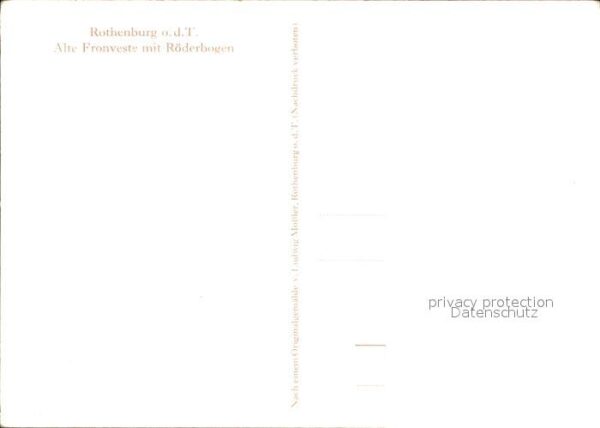 Moessler L. Rothenburg ob der Tauber Alte Fronveste – Bild 2