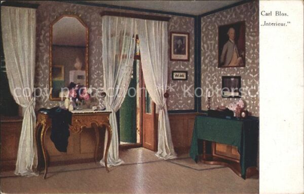 Kuenstlerkarte Carl Blos Interieur Deutsche Meister Nr