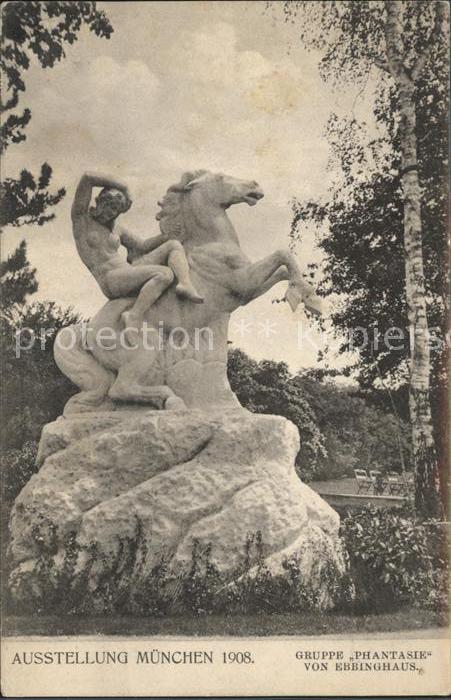 Ausstellung Bayr Landes Muenchen 1908 Gruppe Phantasie Ebbinghaus