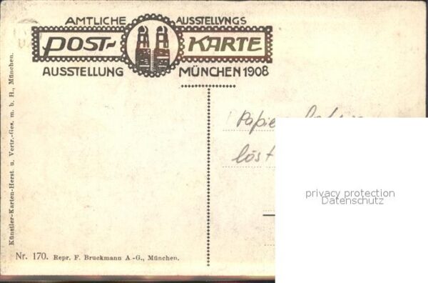 Ausstellung Bayr Landes Muenchen 1908 Gruppe Phantasie Ebbinghaus – Bild 2