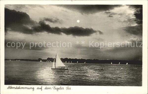 Segelboote Tegeler See Abendstimmung