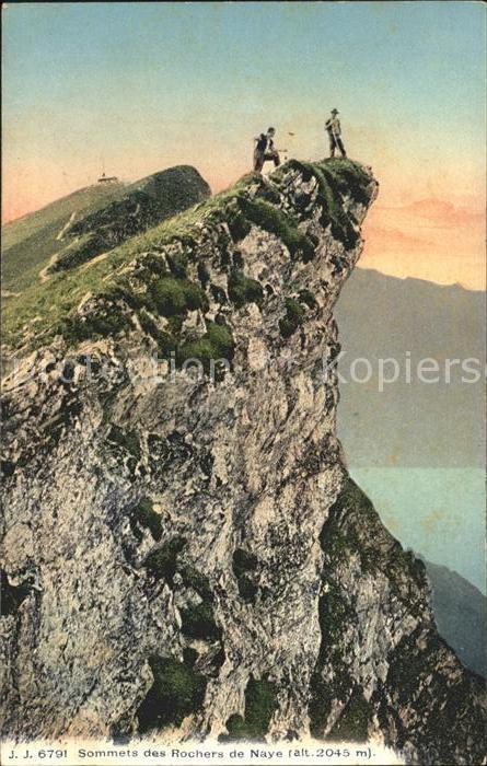 Bergsteigen Klettern Sommets Rochers de Naye